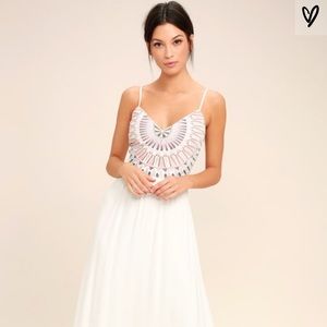 Lulus White Boho Dress